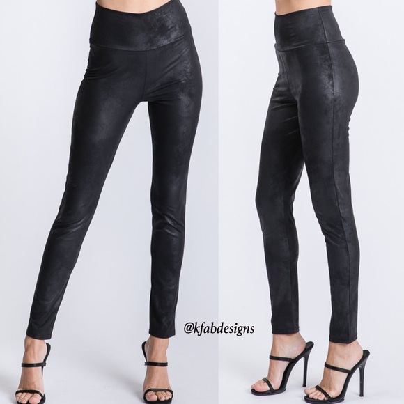 Pants - ❤️LAST 2! Textured, Stretchy High Waist Faux Leather Leggings